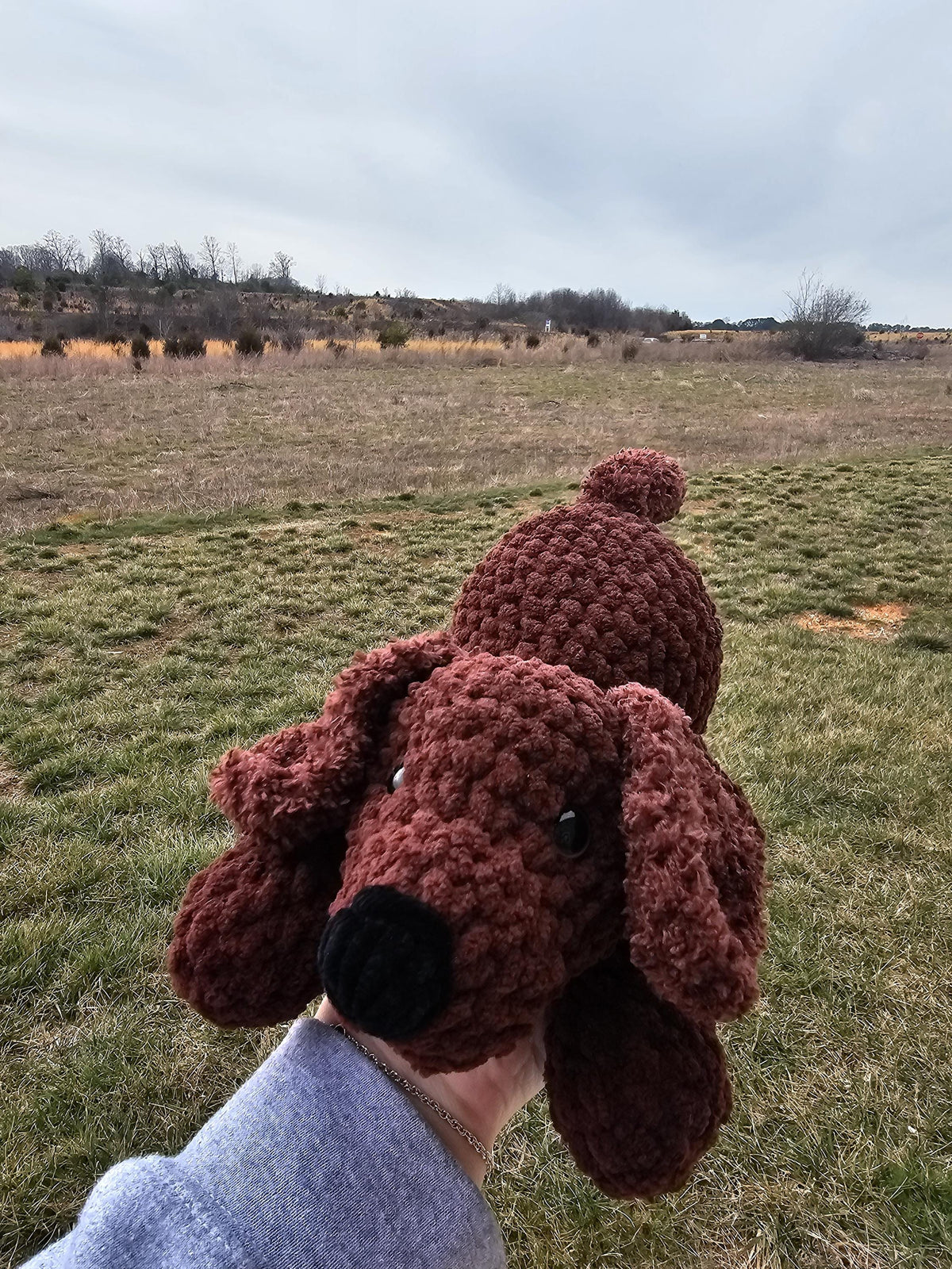 Chocolate Lab Crochet Plush