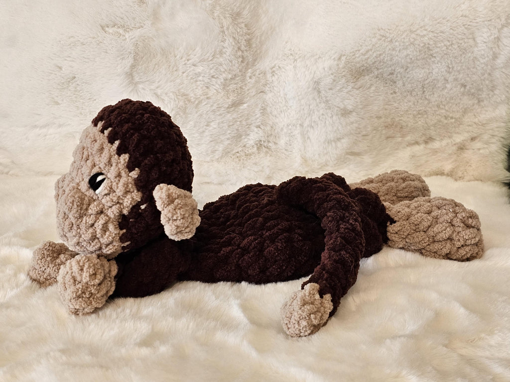 Handmade Crocheted Monkey Snuggler Lovey