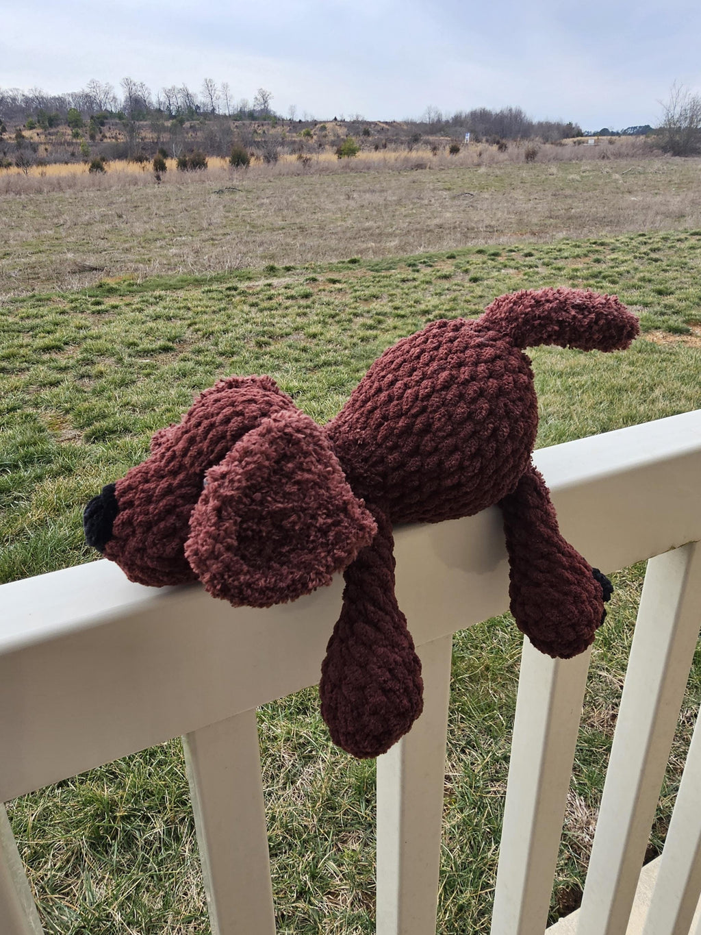 Chocolate Lab Crochet Plush