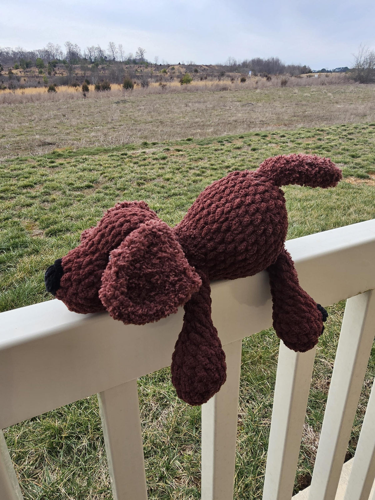 Chocolate Lab Crochet Plush