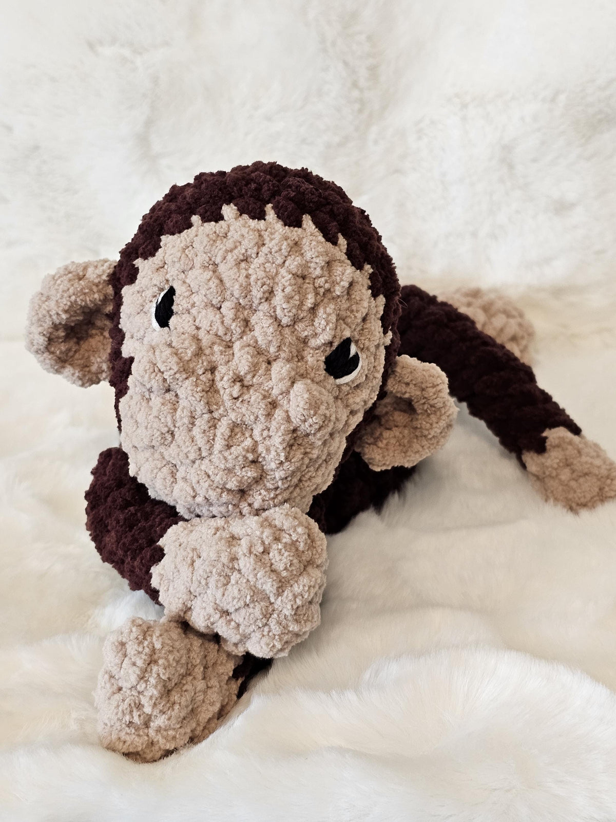 Handmade Crocheted Monkey Snuggler Lovey
