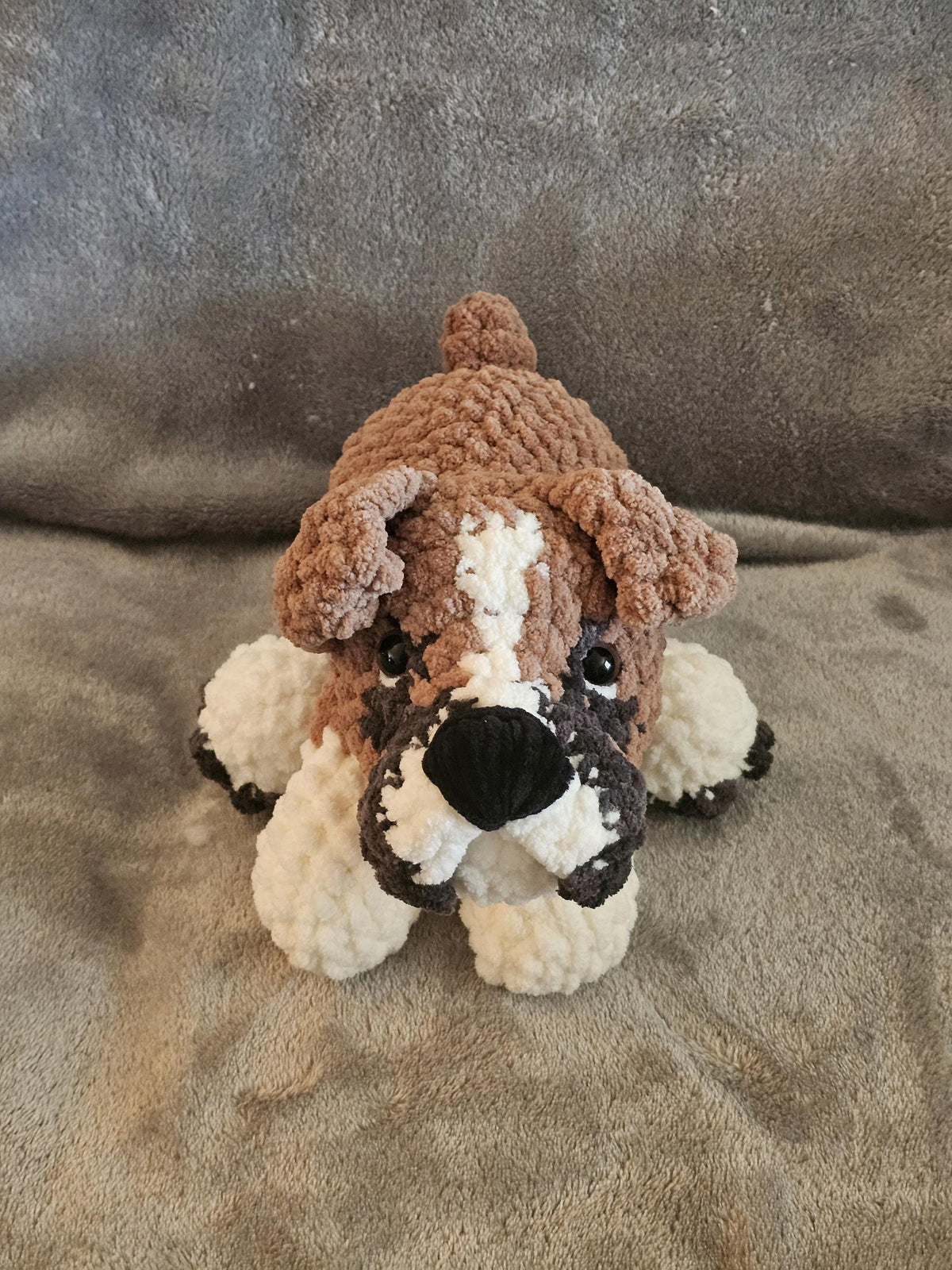 Handmade Boxer Pup Crochet Plush | Made to Order