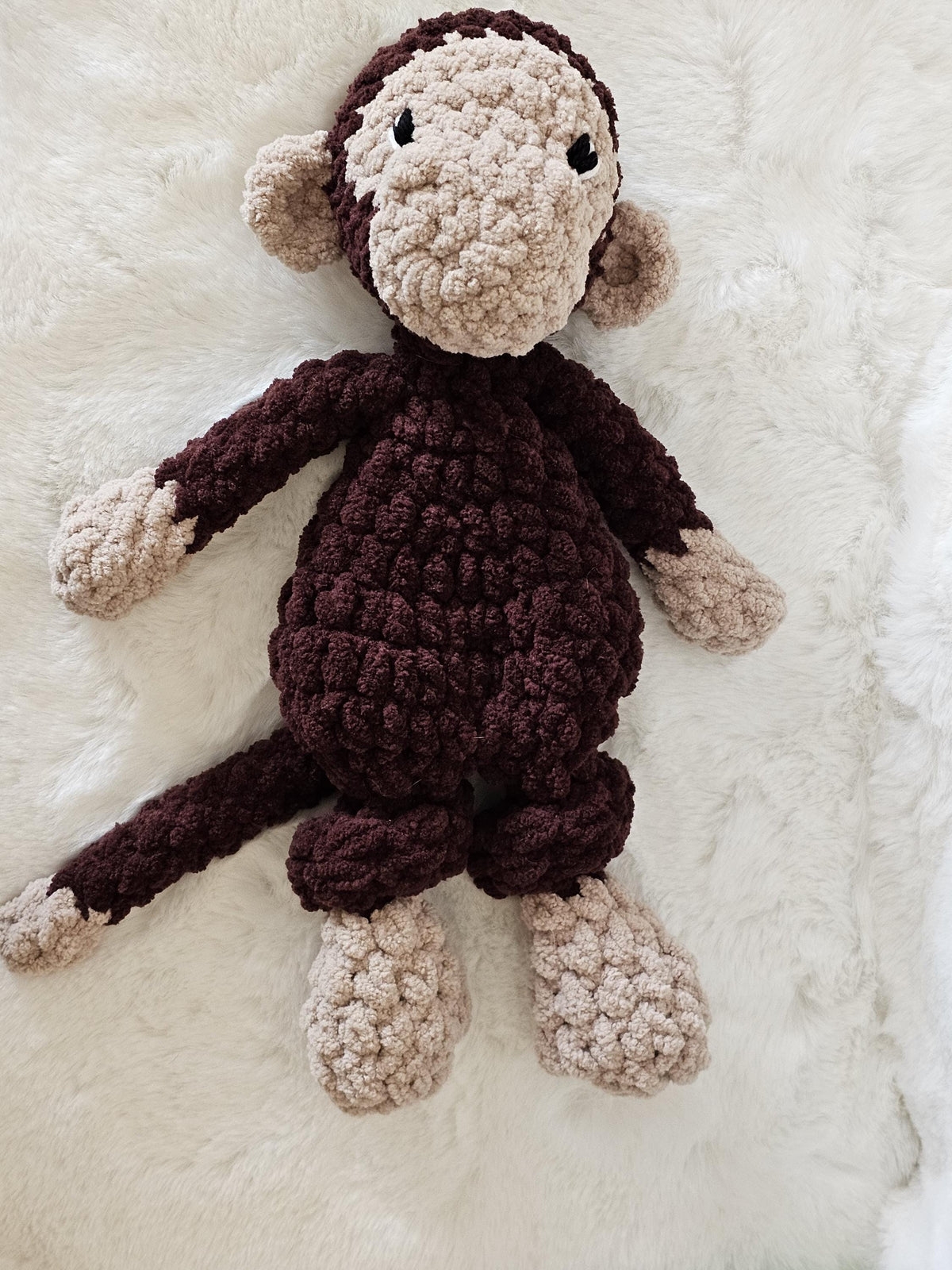 Handmade Crocheted Monkey Snuggler Lovey
