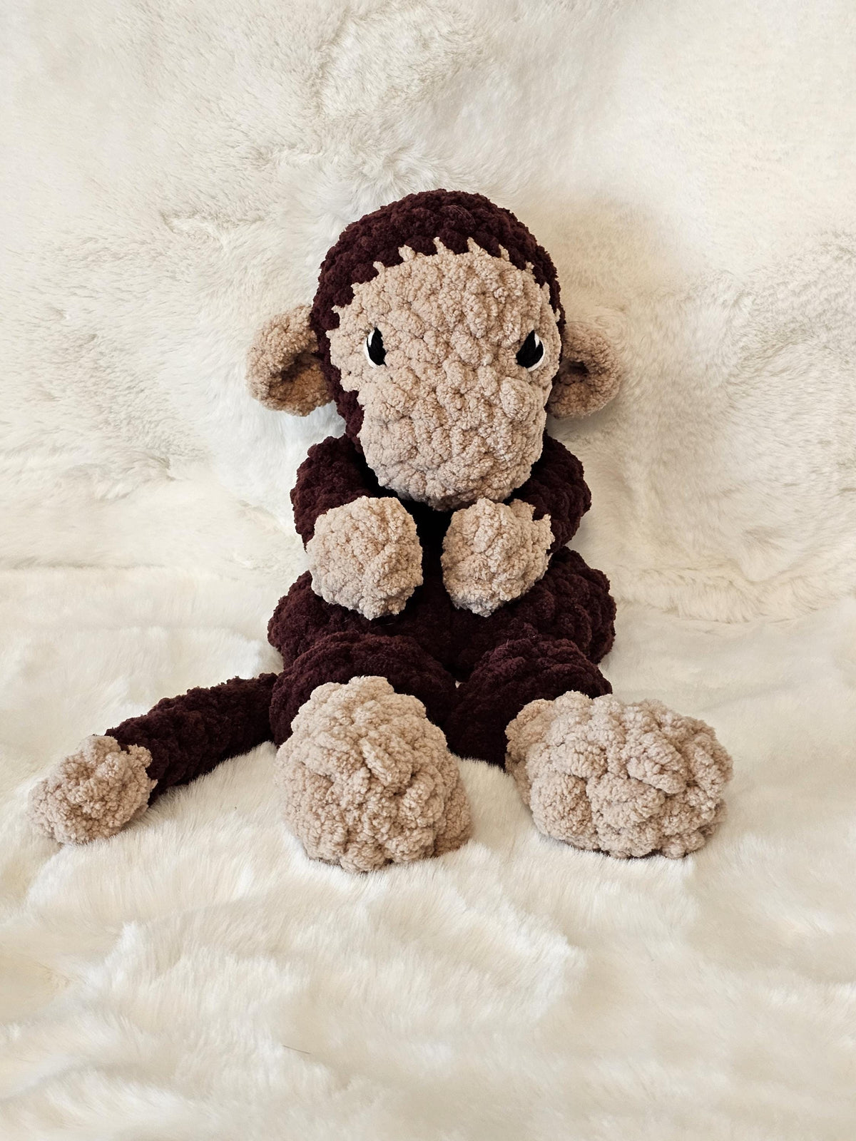 Handmade Crocheted Monkey Snuggler Lovey
