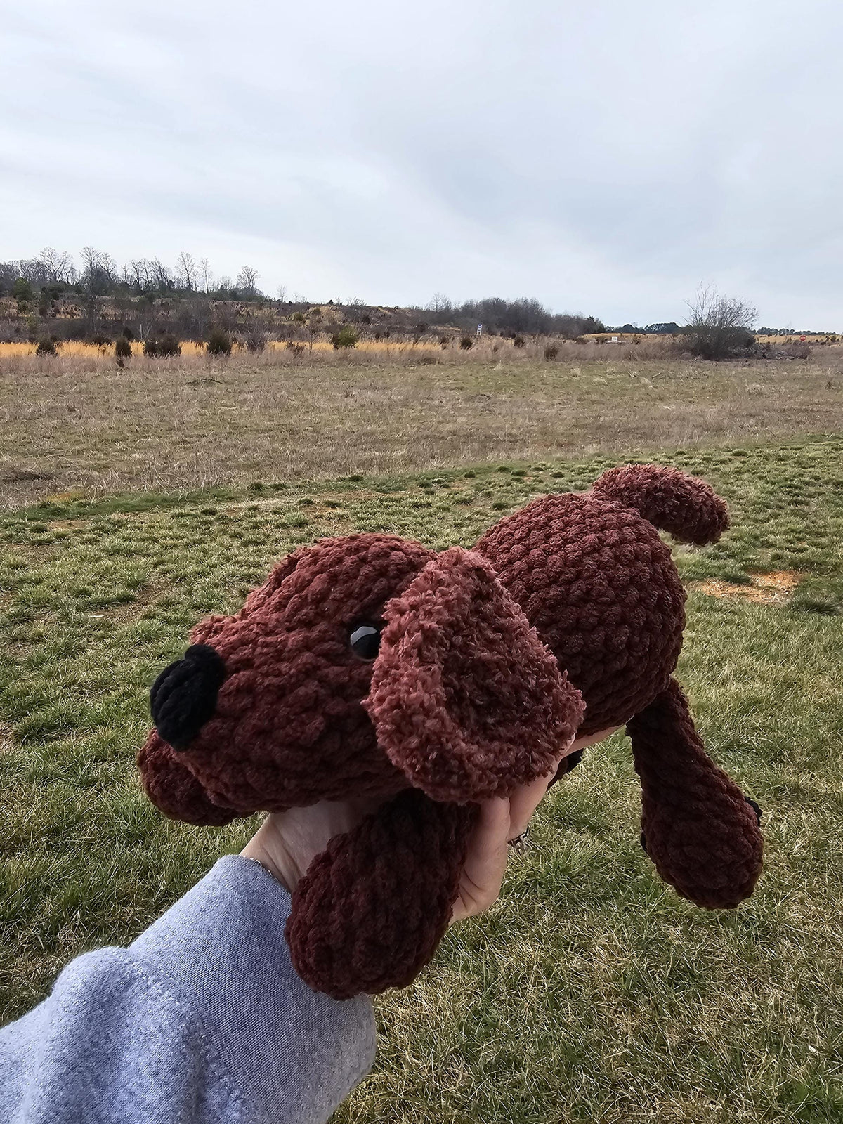 Chocolate Lab Crochet Plush