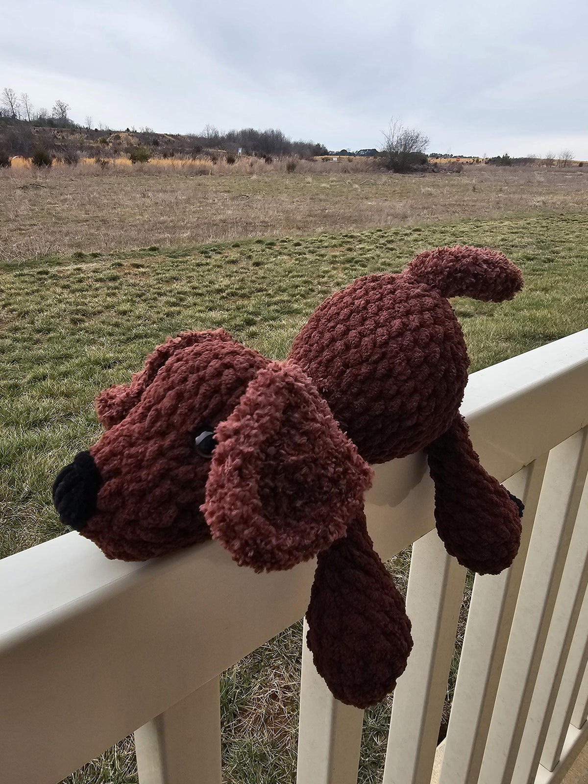 Chocolate Lab Crochet Plush